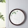 20" Circle Solid Wood Frame Mirror,Round Wooden Mirror,Decor Wall Mirrors For Living Room,Simplicity Design Room Mirrors-The Pop Home - 2 of 4