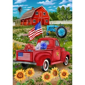 Land Of The Free Summer House Flag Patriotic 28" x 40" Briarwood Lane - 1 of 4