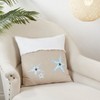 Saro Lifestyle Ocean Breeze Starfish Throw Pillow Cover, Beige, 18"x18" - image 3 of 3