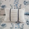 Sapphtopaz 7 Piece Comforter Set Farmhouse Style Seersucker Floral Print with Throw Blanket Reversible Quilt Set - 4 of 4
