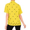 LA LEELA Women's Casual Solid Blouse Shirt TShirts Short Sleeve Button Down Dress Tops Tee Shirts Hawaiian Blouses for Women - 3 of 4