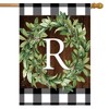 Wreath Monogram R Double-Sided House Flag Everyday 28" x 40" Briarwood Lane - 2 of 4