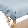 Royal Massage Deluxe Flannel 3pc Sheet Set - Face Cover, Fitted and Flat Sheet - Cornflower Blue - 4 of 4