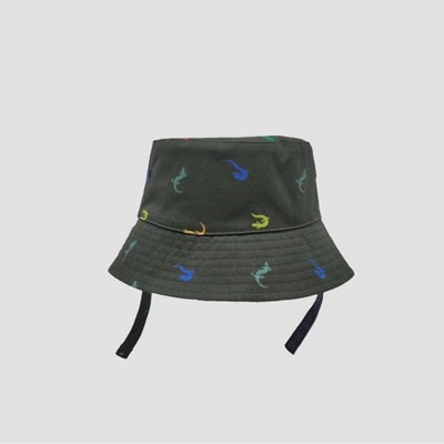 Baby Boys' Reversible Bucket Hat - Cat & Jack™ Blue/Olive 12-24M
