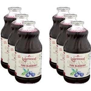 Lakewood Organic Pure Blueberry Juice - Case of 6 - 32 fl oz - 1 of 2