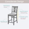 Sapphtopaz Dining Chairs Set of 4 Kitchen Chair with Padded Seat Height Chair with Backrest Dining Room Chairs for Kitchen, Bedroom - 3 of 4