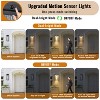 C Cattleya Matte Black Integrated LED Outdoor Hardwired Wall Lantern Sconces with Ripple Tempered Glass - 4 of 4