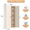 Zevemomo 70.87" Tall Metal Storage Cabinet with 3-Digit Combination Lock, with 4 Adjustable Shelves & 2 Doors, for Home, Office, Garage, Beige - 4 of 4