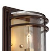 John Timberland Habitat Industrial Rustic Wall Light Sconce Bronze Brass Hardwire 7 1/2" Fixture Clear Glass Shade for Bedroom Bathroom Vanity House - 3 of 4