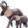SPI Home Elephant Mama and Baby Sculpture – 7.5" Solid Brass Wildlife Figurine for Safari Nursery or Nature-Themed Shelf Decor - 3 of 3