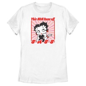 Women's Betty Boop This Mom Runs Off Sass T-Shirt - 1 of 4