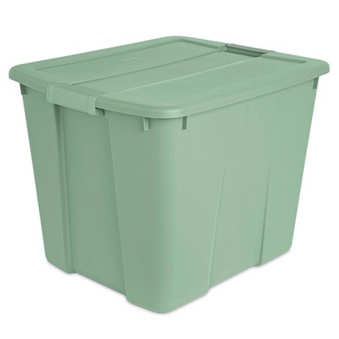 Sterilite 20 Gallon Stackable Plastic Storage Tote Container Bin With  Latching Lid For Home And Garage Organization, Crisp Green (24 Pack) :  Target