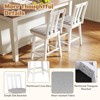 Tangkula 25" Swivel Counter Height Chairs Set of 2 w / Upholstered Seat Rubber Wood Frame - 4 of 4