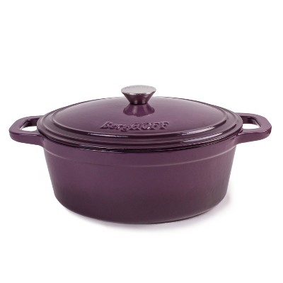 BergHOFF Neo 8qt Cast Iron Oval Covered Dutch Oven, Pink