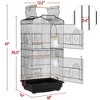 Yaheetech Open Top Metal Birdcage Parrot Cage with Slide-out Tray And Feeders - image 3 of 4