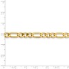 Black Bow Jewelry Men's 6.25mm, 14k Yellow Gold, Flat Figaro Chain Necklace - 4 of 4