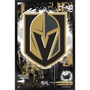 Trends International NHL Vegas Golden Knights - Maximalist Logo 23 Framed Wall Poster Prints - 1 of 4