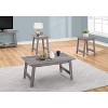 Monarch Specialties Table Set 3Pcs Set Coffee End Side Accent Living Room Laminate Grey Transitional - 2 of 4