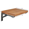 HomeRoots 30" Brown Premium Wall Mount Teak Shower Bench - 3 of 4