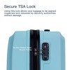YONWAY Hardside Luggage Sets, 3 pcs Spinner Suitcase, ABS Lightweight Suitcase with Two Hooks, Spinner Wheels, with TSA Lock Lightweight - 4 of 4