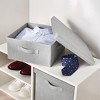 13"x13"x6" Fabric Bin with Lid Light Gray - Brightroom™ - 2 of 3