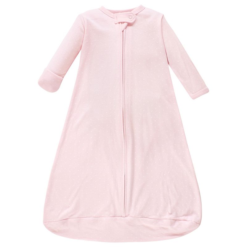 Hudson Baby Infant Girl Cotton Long-Sleeve Wearable Sleeping Bag, Sack, Blanket, Pink Safari, 5 of 6