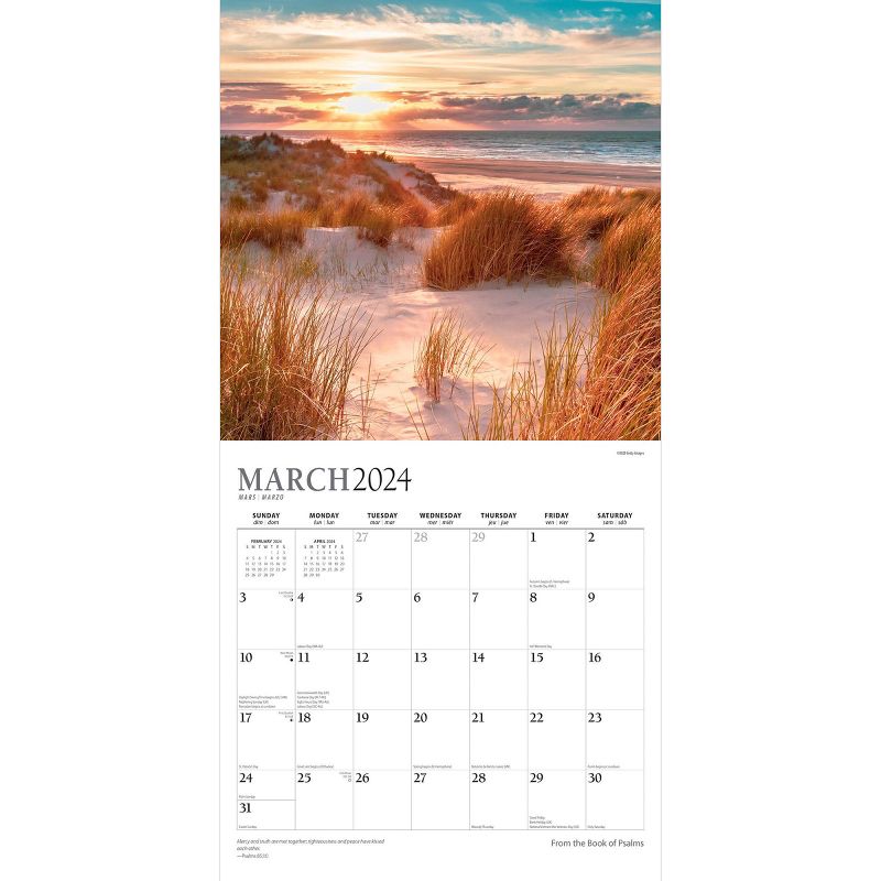 StarGifts 2024 Wall Calendar 12&#34;x12&#34; From the Book of Psalms, 3 of 5