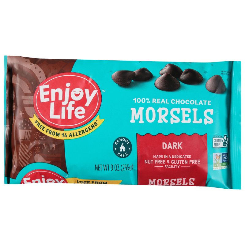 Enjoy Life Dark Chocolate Dairy Free Vegan Baking Morsels - 9oz, 4 of 10