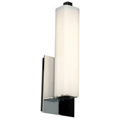 Chic 15" Chrome and Opal Glass Dimmable Vanity Light