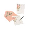 20ct Wedding Invitation Cards Coral Floral - Papyrus : Target