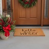 HomeRoots 24" X 36" Brown And Black Christmas Outdoor Coir Door Mat - 2 of 4