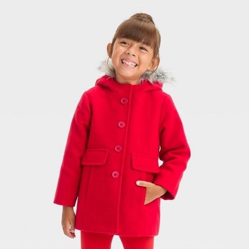 Baby Girls' Solid Faux Fur Jacket - Cat & Jack™ Off-white : Target