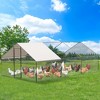 Chicken Coop Large Metal Walk-in Poultry Cage Chicken House Outdoor with Waterproof Cover - 2 of 4