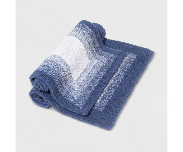 Whitney Ombre Reversible 2 Piece Bath Rug Set Deep Denim - Chesapeake Merchandising Inc.