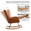 Rocking Chair Nursery, Teddy Upholstered Glider Chair with High Backrest - 4 of 4