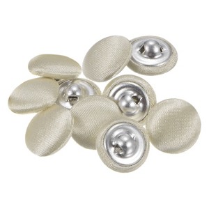 Unique Bargains Blouses Sweater Round Aluminum Cotton Fabric Cloth Covered Buttons 10 Pcs - 1 of 4