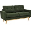 NicBex Modern Tufted Upholstered Loveseat Sofa Couch with Wooden Legs,2-Seat Lounge Sofa for Living Room,Apartment - 3 of 4
