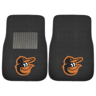 MLB Baltimore Orioles Embroidered Car Mat Set - 2pc