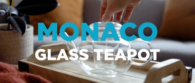 Monaco Clear Glass Teapot with Infuser, 42 oz