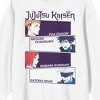 JuJutsu Kaisen - Season 2 - Suguru Geto, Saturo Gojo, Megumi, and Itadori headshots, Character names, Character Icons, Logo text on White Adult Crew - 2 of 3