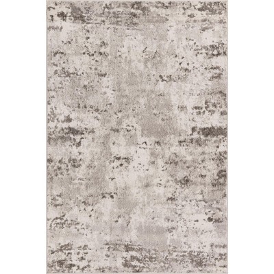 Stone Gray 4' x 6' Synthetic Easy Care Area Rug