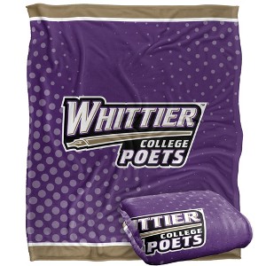 Whittier College Logo Dots Silky Touch Blanket White 50x60 - 1 of 4