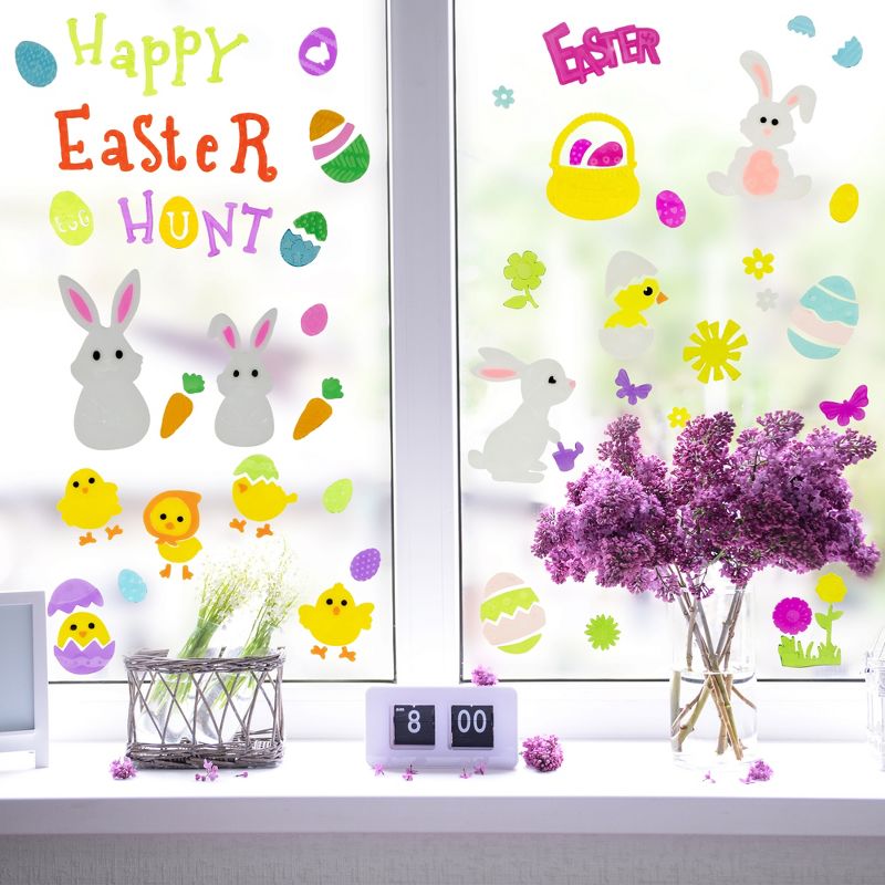 Northlight Set of 6 Double Sided Easter Gel Window Clings, 2 of 10