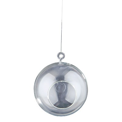  Hanging Glass Tea Light Candleholder - Diamond Star 