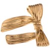 Anna-Kaci Gold Tone Textured Bow Stud Earrings for a Delicate Touch - Gold - 4 of 4