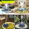 Solar Fountain Pump with 4 Nozzles for Bird Bath, Mini Solar Powered Floating Water Fountain Pump for Fish Tank Garden Pool Pond Aquarium and Outdoor - 2 of 4
