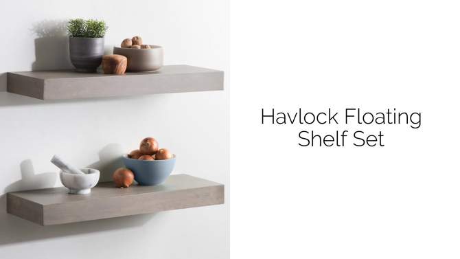2pc 24" Havlock Wood Shelf Set - Kate & Laurel All Things Decor, 2 of 12, play video