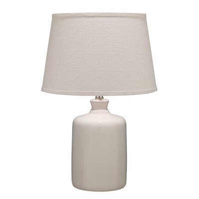 Cream Ceramic Milk Jug Table Lamp with Linen Shade