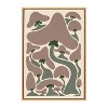 Kate & Laurel All Things Decor 23"x33" Sylvie Groovy Mushrooms 1 Framed Canvas by Carrie Cantwell Natural - 2 of 4