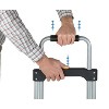 Mount-It! Folding Hand Truck and Dolly, 264 Lb Capacity Heavy-Duty Luggage Trolley Cart With Telescoping Handle and Rubber Wheels - 4 of 4